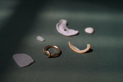 Green Tourmaline Gold Ring