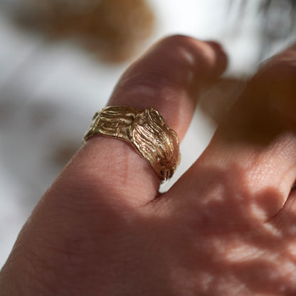 Tree Signet Ring Gold