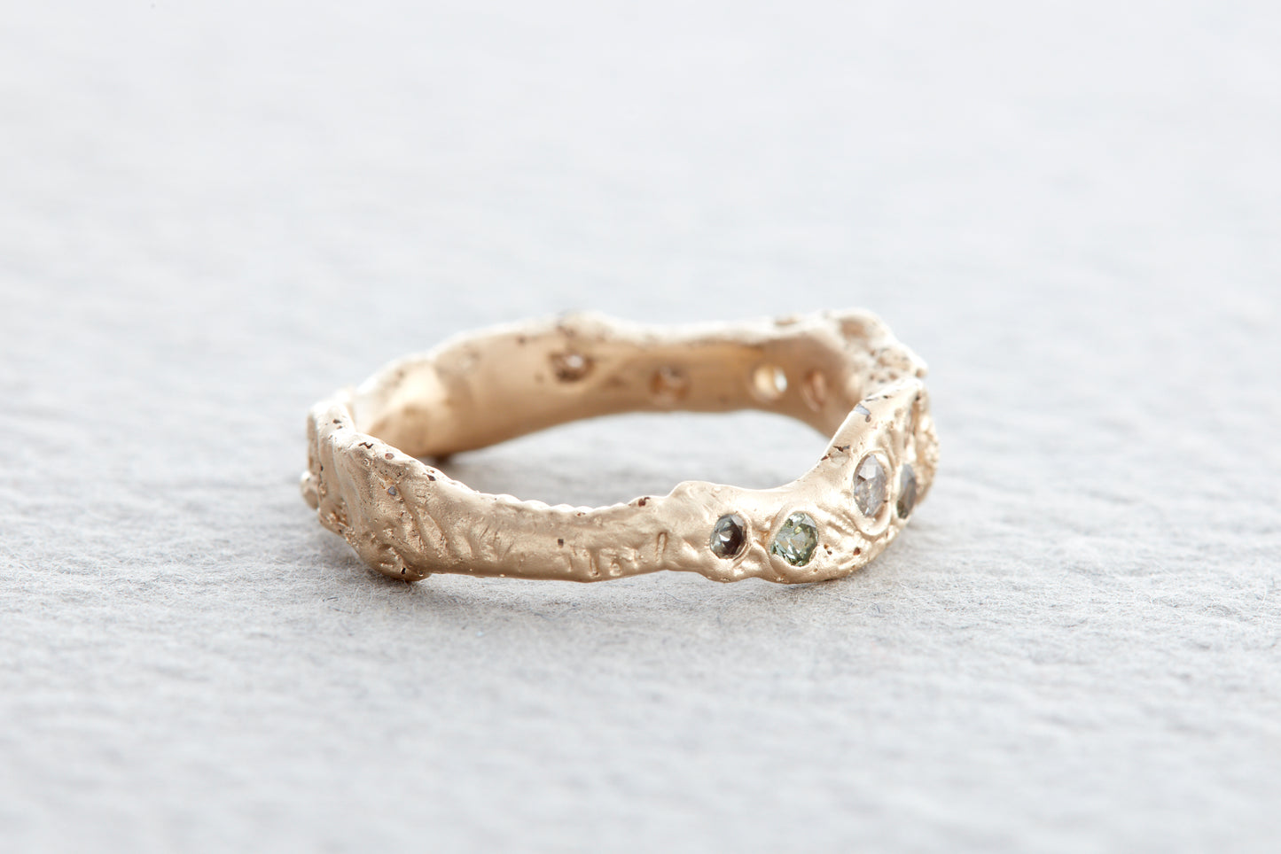 Champagne Rose Cut Diamond Ring