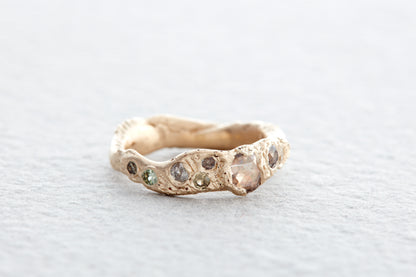 Champagne Rose Cut Diamond Ring