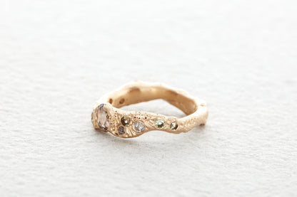 Champagne Rose Cut Diamond Ring