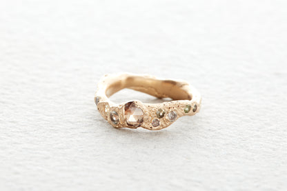 Champagne Rose Cut Diamond Ring