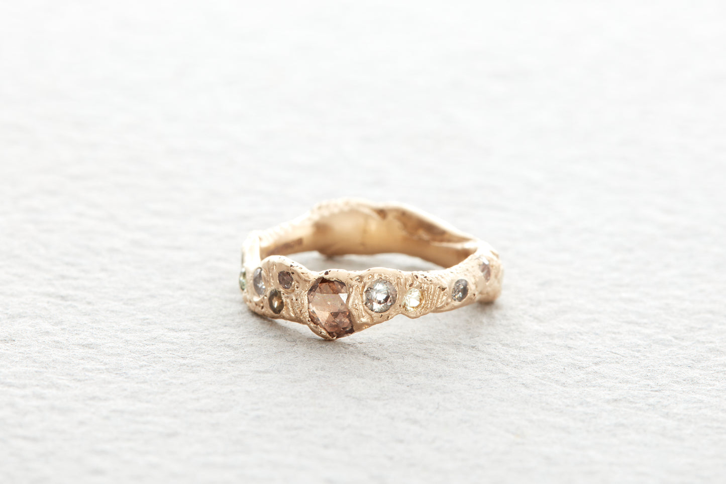 Champagne Rose Cut Diamond Ring