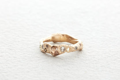 Champagne Rose Cut Diamond Ring