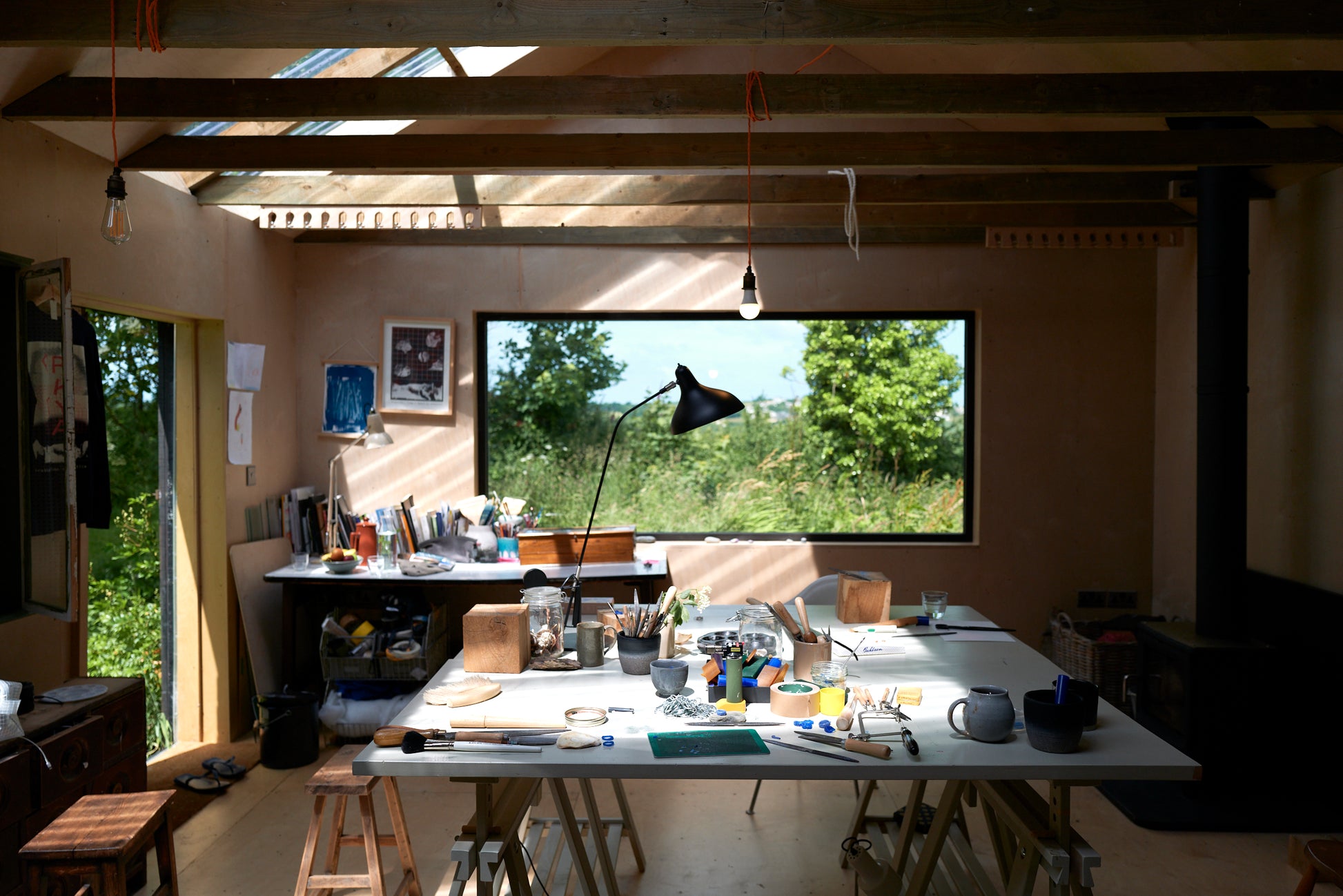 Jewellery making workshop near Bideford, Devon, UK.