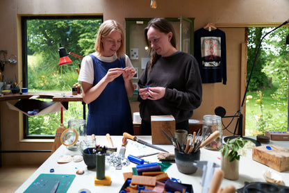 Wedding ring making. Couples made for each other. Rings made by each other.