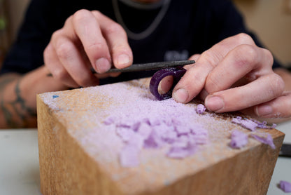 Wedding ring making. Couples made for each other. Rings made by each other.
