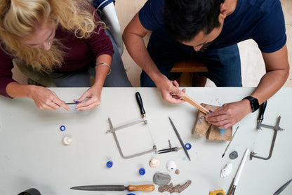 Wedding ring making. Couples made for each other. Rings made by each other.