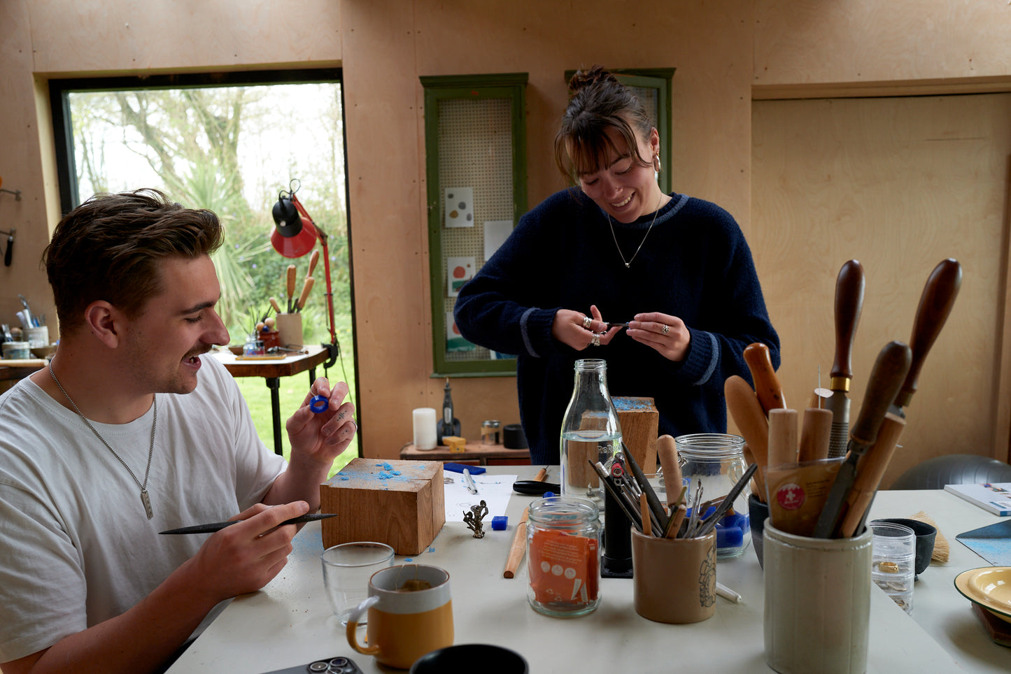 Wedding ring making. Couples made for each other. Rings made by each other.