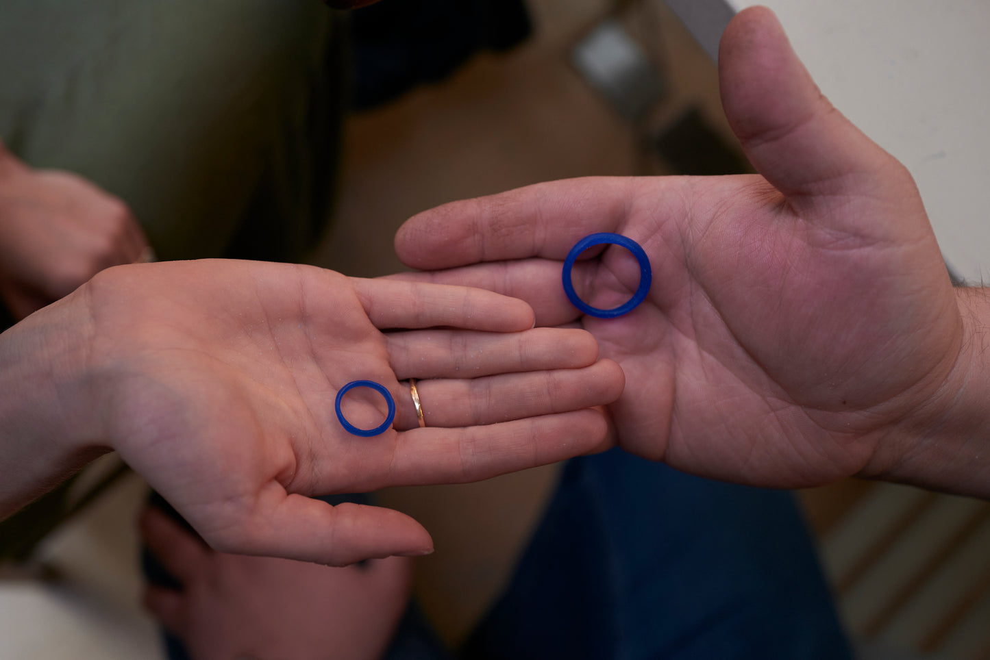 Wedding ring making. Couples made for each other. Rings made by each other.